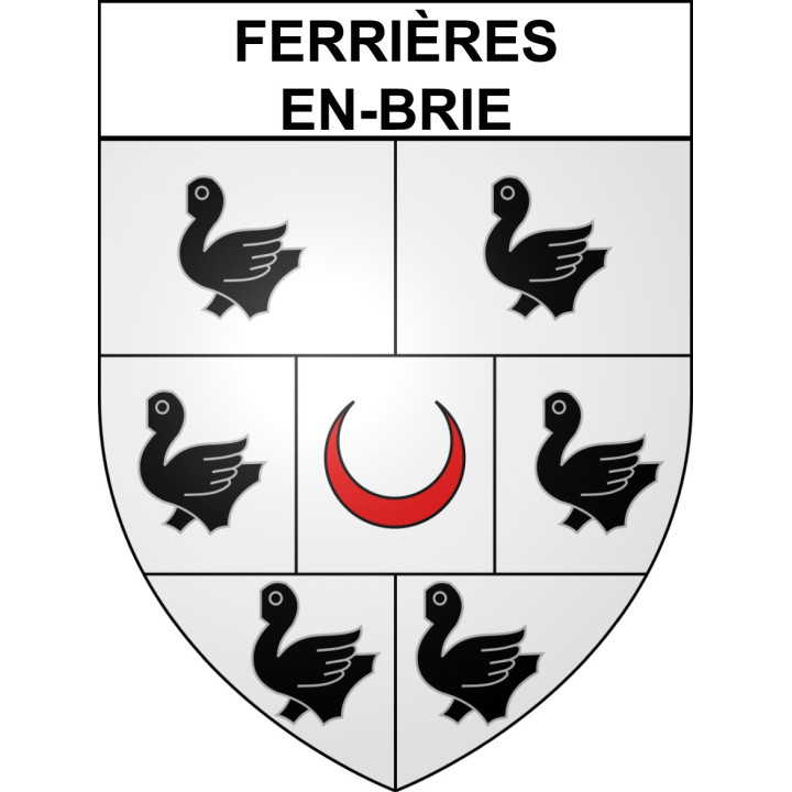 Ferrières-en-Brie Sticker wappen, gelsenkirchen, augsburg, klebender aufkleber
