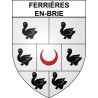 Ferrières-en-Brie 77 ville sticker blason écusson autocollant adhésif