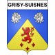 Pegatinas escudo de armas de Grisy-Suisnes adhesivo de la etiqueta engomada