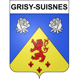 Grisy-Suisnes Sticker wappen, gelsenkirchen, augsburg, klebender aufkleber