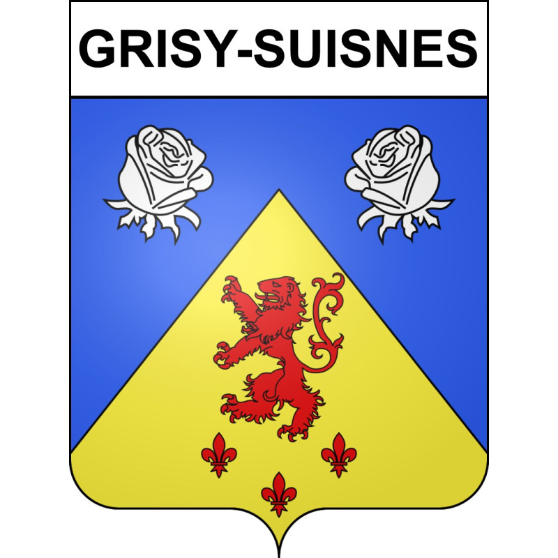 Grisy-Suisnes Sticker wappen, gelsenkirchen, augsburg, klebender aufkleber