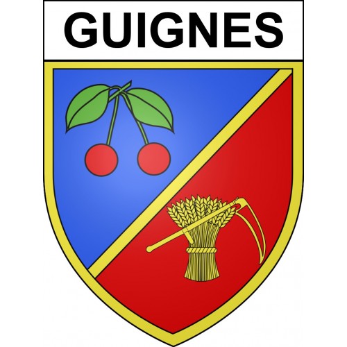 Stickers coat of arms Guignes adhesive sticker
