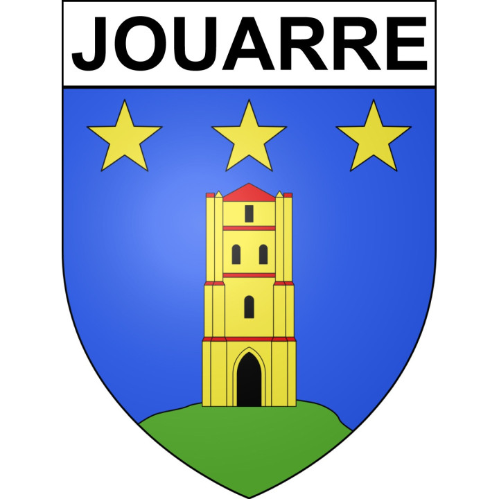 Pegatinas escudo de armas de Jouarre adhesivo de la etiqueta engomada