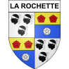 Pegatinas escudo de armas de La Rochette adhesivo de la etiqueta engomada