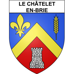 Le Châtelet-en-Brie Sticker wappen, gelsenkirchen, augsburg, klebender aufkleber