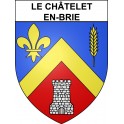 Stickers coat of arms Le Châtelet-en-Brie adhesive sticker