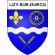 Pegatinas escudo de armas de Lizy-sur-Ourcq adhesivo de la etiqueta engomada
