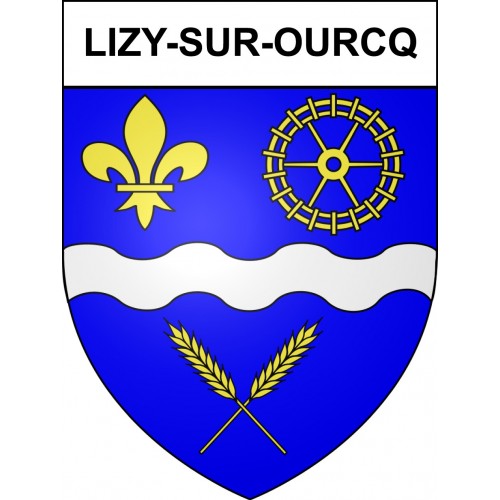 Lizy-sur-Ourcq Sticker wappen, gelsenkirchen, augsburg, klebender aufkleber