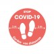 Gardez vos distances Covid 19 autocollant sticker