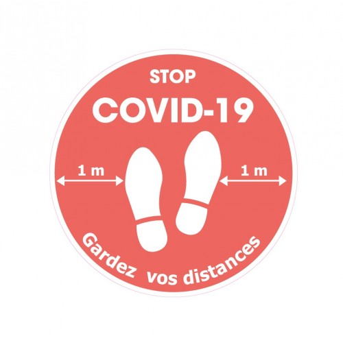 Gardez vos distances Covid 19 autocollant sticker