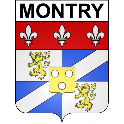Montry 77 ville sticker blason écusson autocollant adhésif
