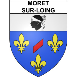 Moret-sur-Loing 77 ville sticker blason écusson autocollant adhésif