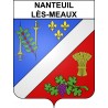 Pegatinas escudo de armas de Nanteuil-lès-Meaux adhesivo de la etiqueta engomada