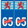 Luxembourg sticker blason autocollant plaque