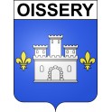 Pegatinas escudo de armas de Oissery adhesivo de la etiqueta engomada