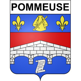 Pommeuse Sticker wappen, gelsenkirchen, augsburg, klebender aufkleber