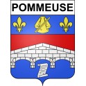 Pommeuse Sticker wappen, gelsenkirchen, augsburg, klebender aufkleber