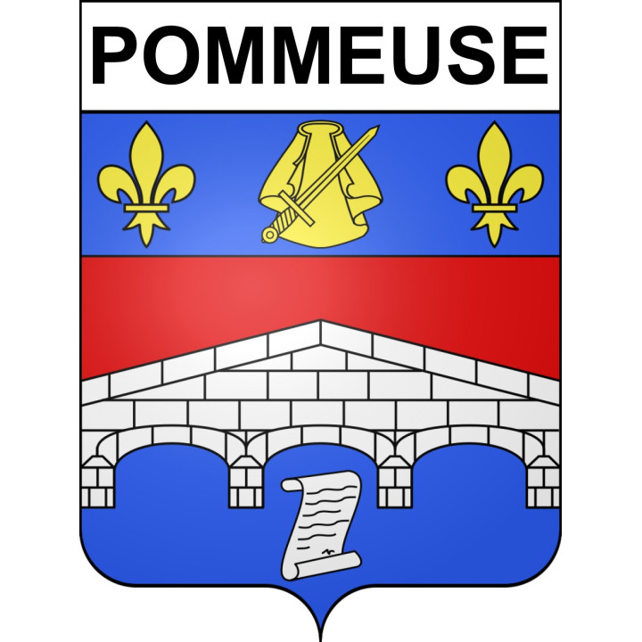 Stickers coat of arms Pommeuse adhesive sticker