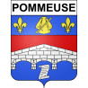 Pegatinas escudo de armas de Pommeuse adhesivo de la etiqueta engomada