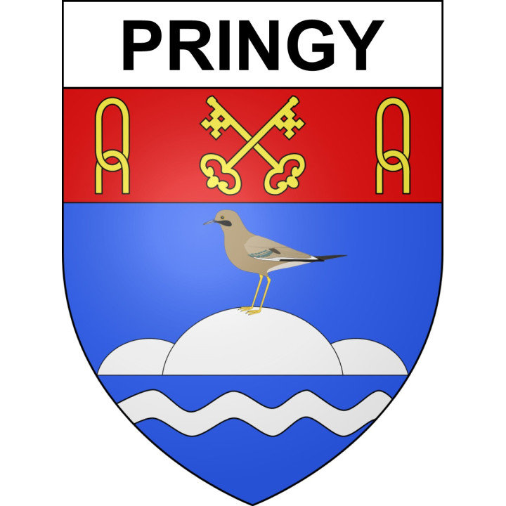 Pringy 77 ville sticker blason écusson autocollant adhésif
