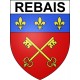 Rebais 77 ville sticker blason écusson autocollant adhésif