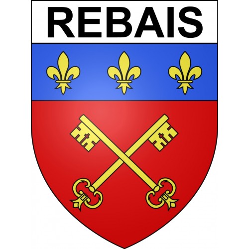 Stickers coat of arms Rebais adhesive sticker