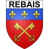 Stickers coat of arms Rebais adhesive sticker