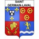 Pegatinas escudo de armas de Saint-Germain-Laval adhesivo de la etiqueta engomada