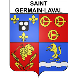 Saint-Germain-Laval 77 ville sticker blason écusson autocollant adhésif