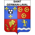 Saint-Germain-Laval 77 ville sticker blason écusson autocollant adhésif