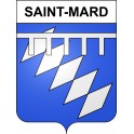 Pegatinas escudo de armas de Saint-Mard adhesivo de la etiqueta engomada