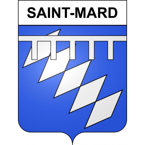 Pegatinas escudo de armas de Saint-Mard adhesivo de la etiqueta engomada