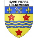Pegatinas escudo de armas de Saint-Pierre-lès-Nemours adhesivo de la etiqueta engomada