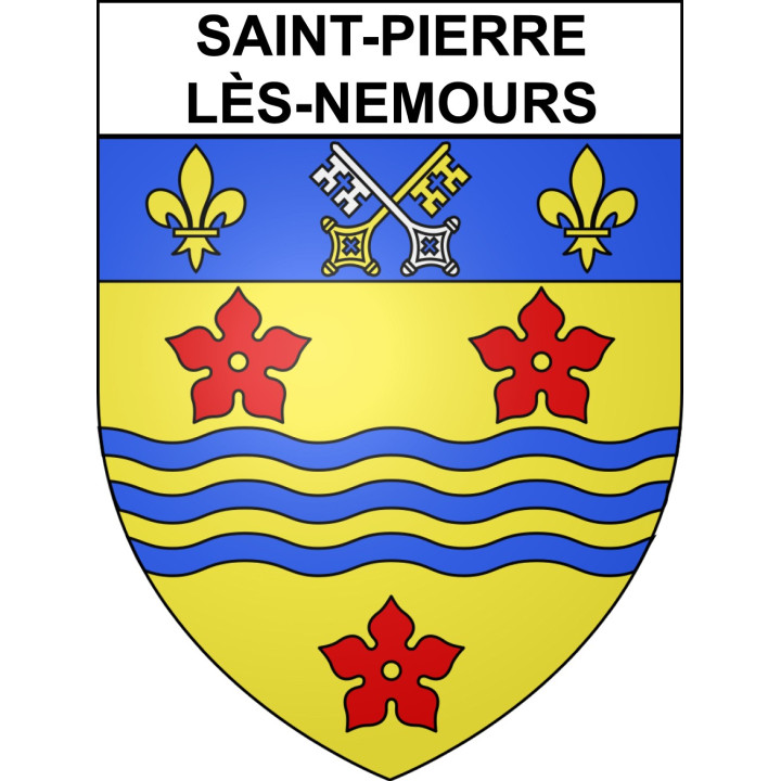 Stickers coat of arms Saint-Pierre-lès-Nemours adhesive sticker