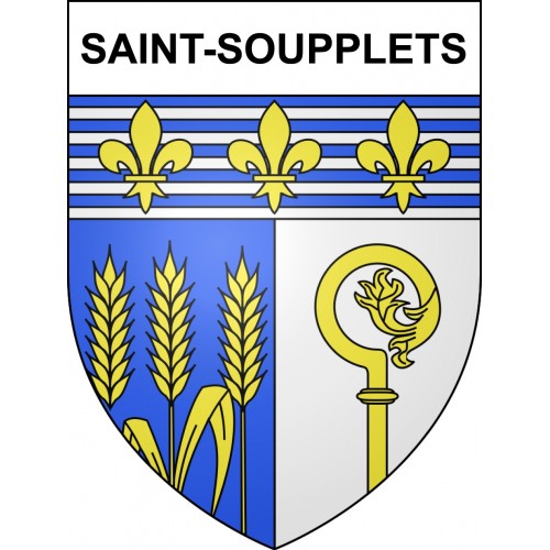 Saint-Soupplets Sticker wappen, gelsenkirchen, augsburg, klebender aufkleber