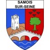 Samois-sur-Seine Sticker wappen, gelsenkirchen, augsburg, klebender aufkleber