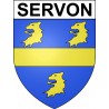 Pegatinas escudo de armas de Servon adhesivo de la etiqueta engomada