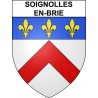 Stickers coat of arms Soignolles-en-Brie adhesive sticker