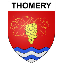 Thomery 77 ville sticker blason écusson autocollant adhésif