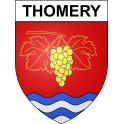 Thomery 77 ville sticker blason écusson autocollant adhésif