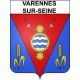 Pegatinas escudo de armas de Varennes-sur-Seine adhesivo de la etiqueta engomada