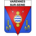 Pegatinas escudo de armas de Varennes-sur-Seine adhesivo de la etiqueta engomada