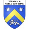 Pegatinas escudo de armas de Vernou-la-Celle-sur-Seine adhesivo de la etiqueta engomada