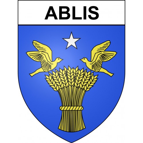 Ablis 78 ville sticker blason écusson autocollant adhésif