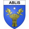 Pegatinas escudo de armas de Ablis adhesivo de la etiqueta engomada