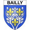 Bailly 78 ville sticker blason écusson autocollant adhésif