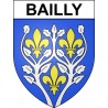 Bailly 78 ville sticker blason écusson autocollant adhésif