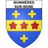 Bonnières-sur-Seine 78 ville sticker blason écusson autocollant adhésif
