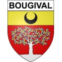 Pegatinas escudo de armas de Bougival adhesivo de la etiqueta engomada