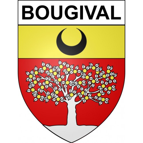 Pegatinas escudo de armas de Bougival adhesivo de la etiqueta engomada